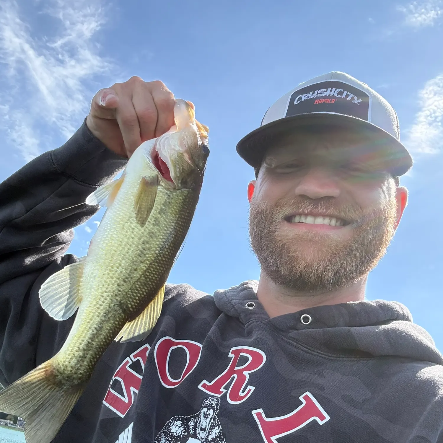 Largemouth bass caught on Fishbrain