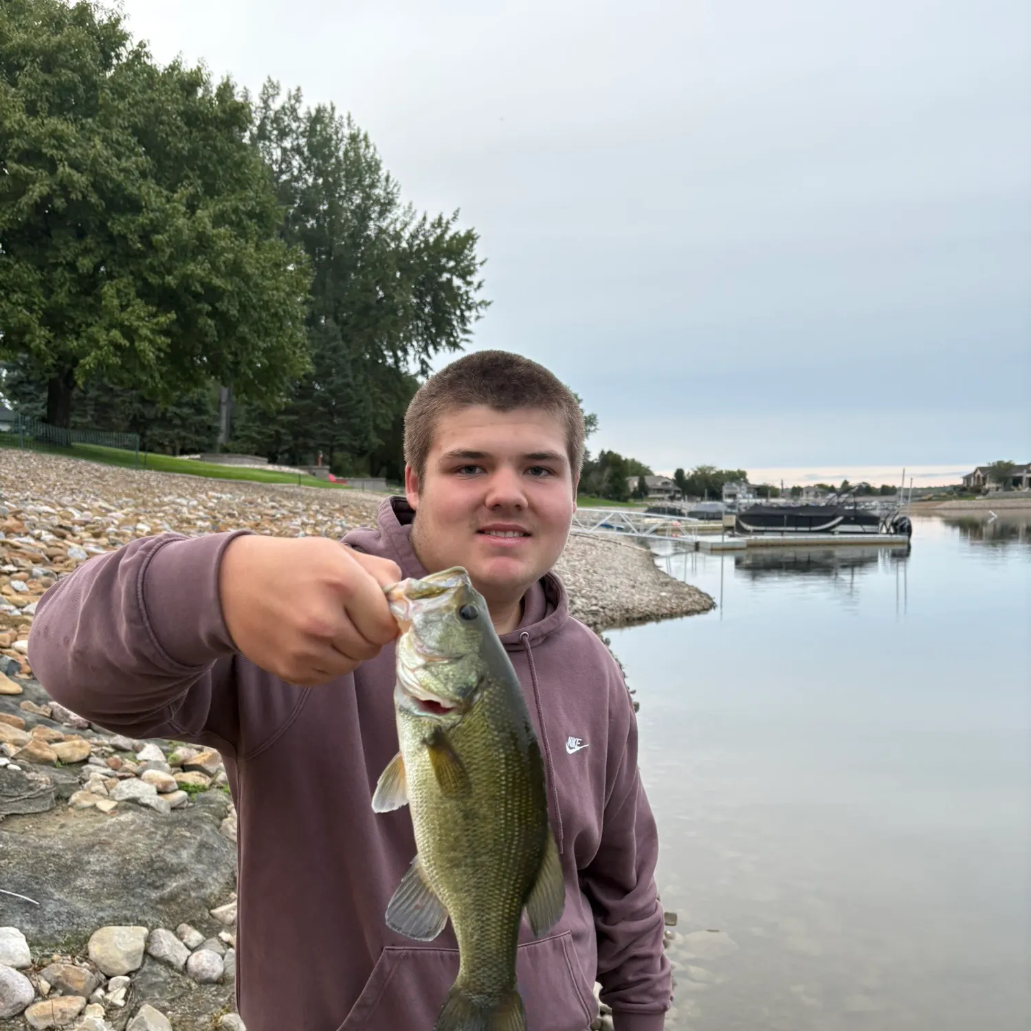 Largemouth bass caught on Fishbrain