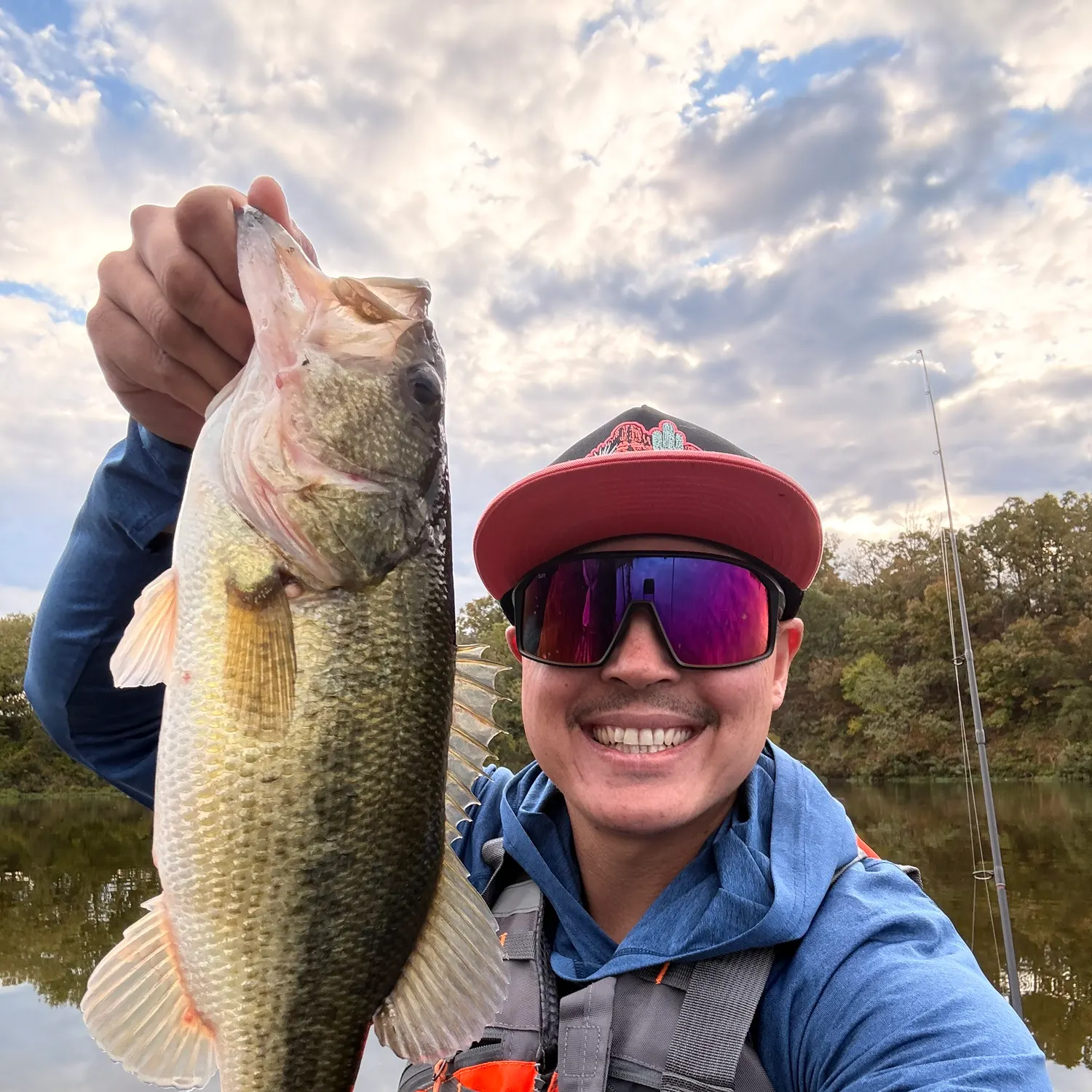 Largemouth bass caught on Fishbrain