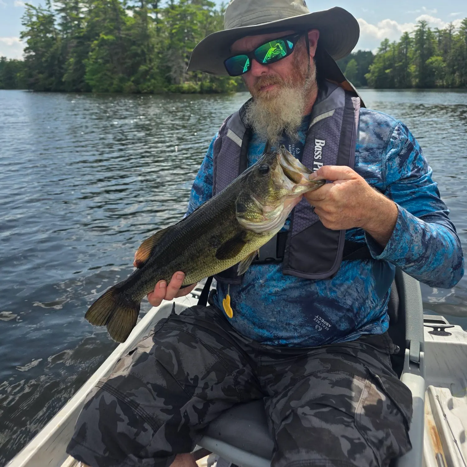 Largemouth bass caught on Fishbrain