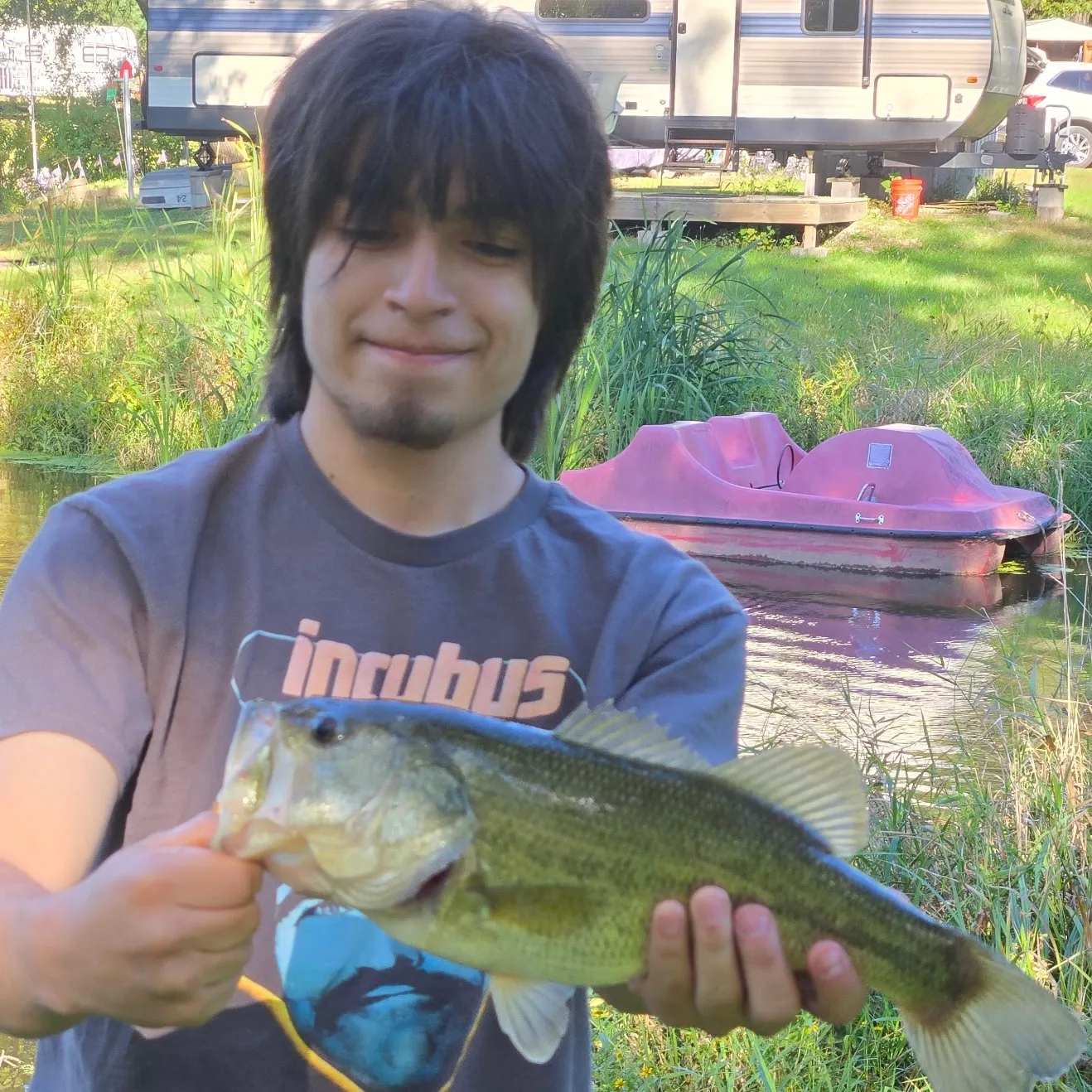 Largemouth bass caught on Fishbrain