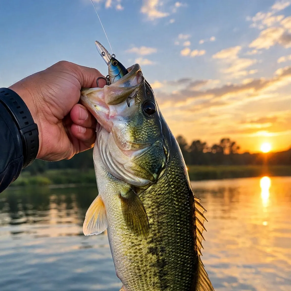 Largemouth bass caught on Fishbrain