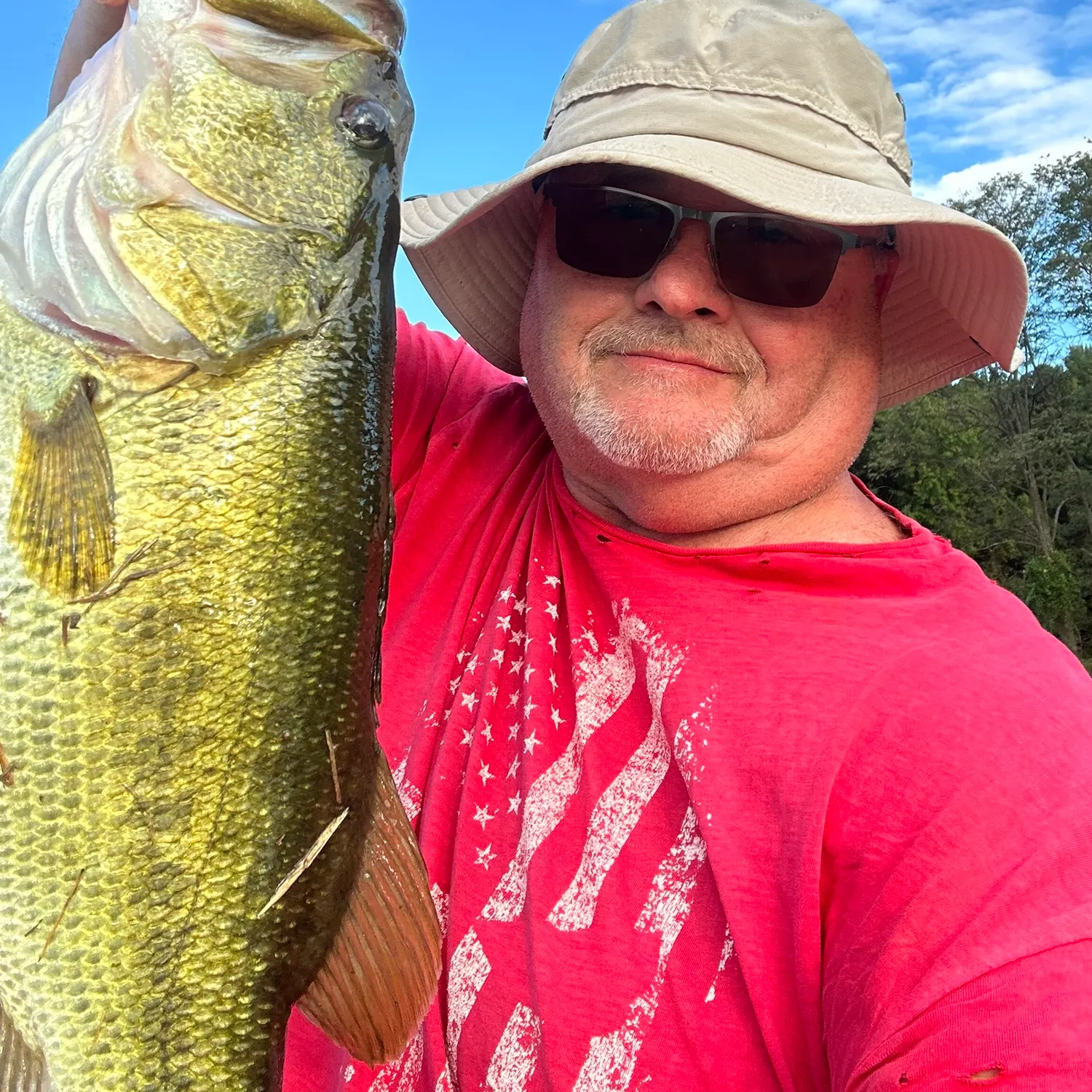 Largemouth bass caught on Fishbrain