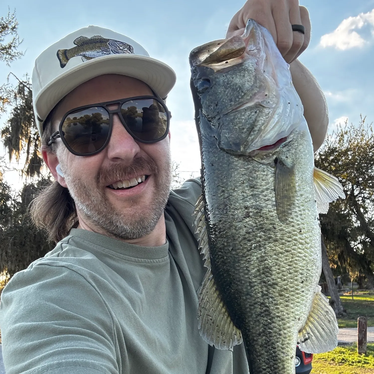 Largemouth bass caught on Fishbrain