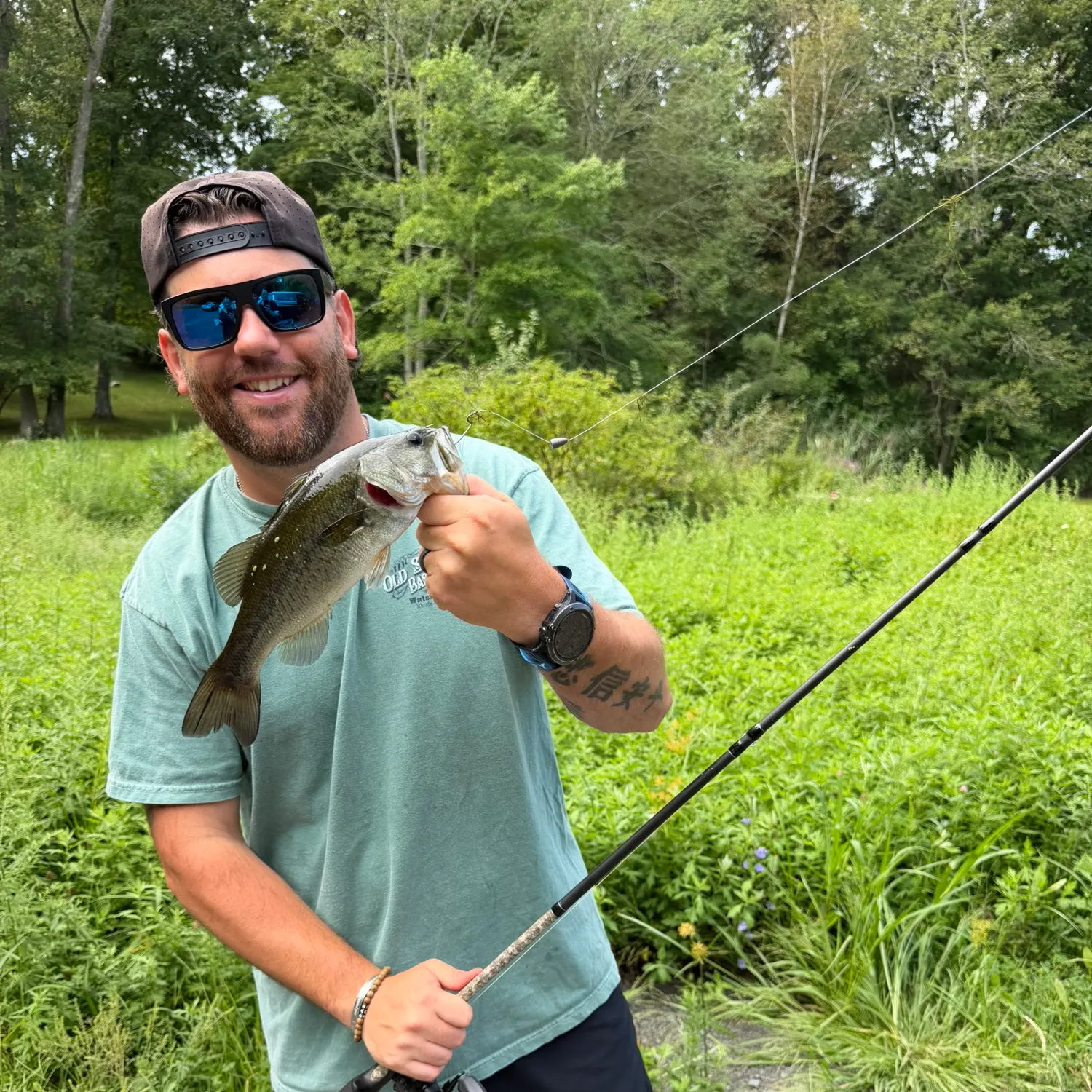 Largemouth bass caught on Fishbrain