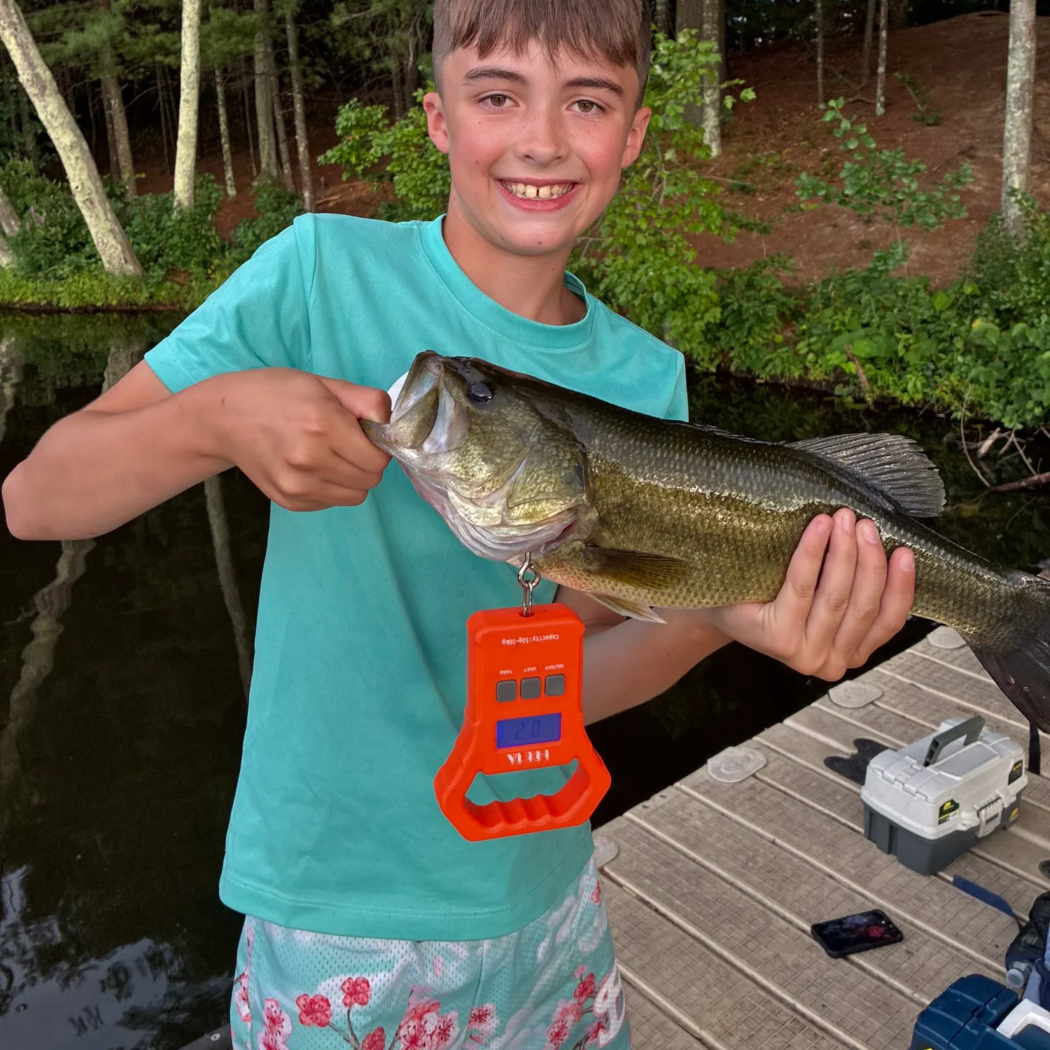 Largemouth bass caught on Fishbrain