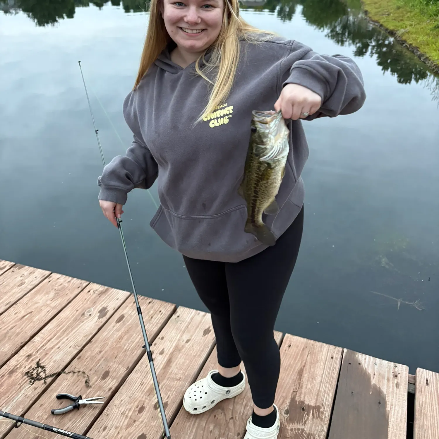 Largemouth bass caught on Fishbrain