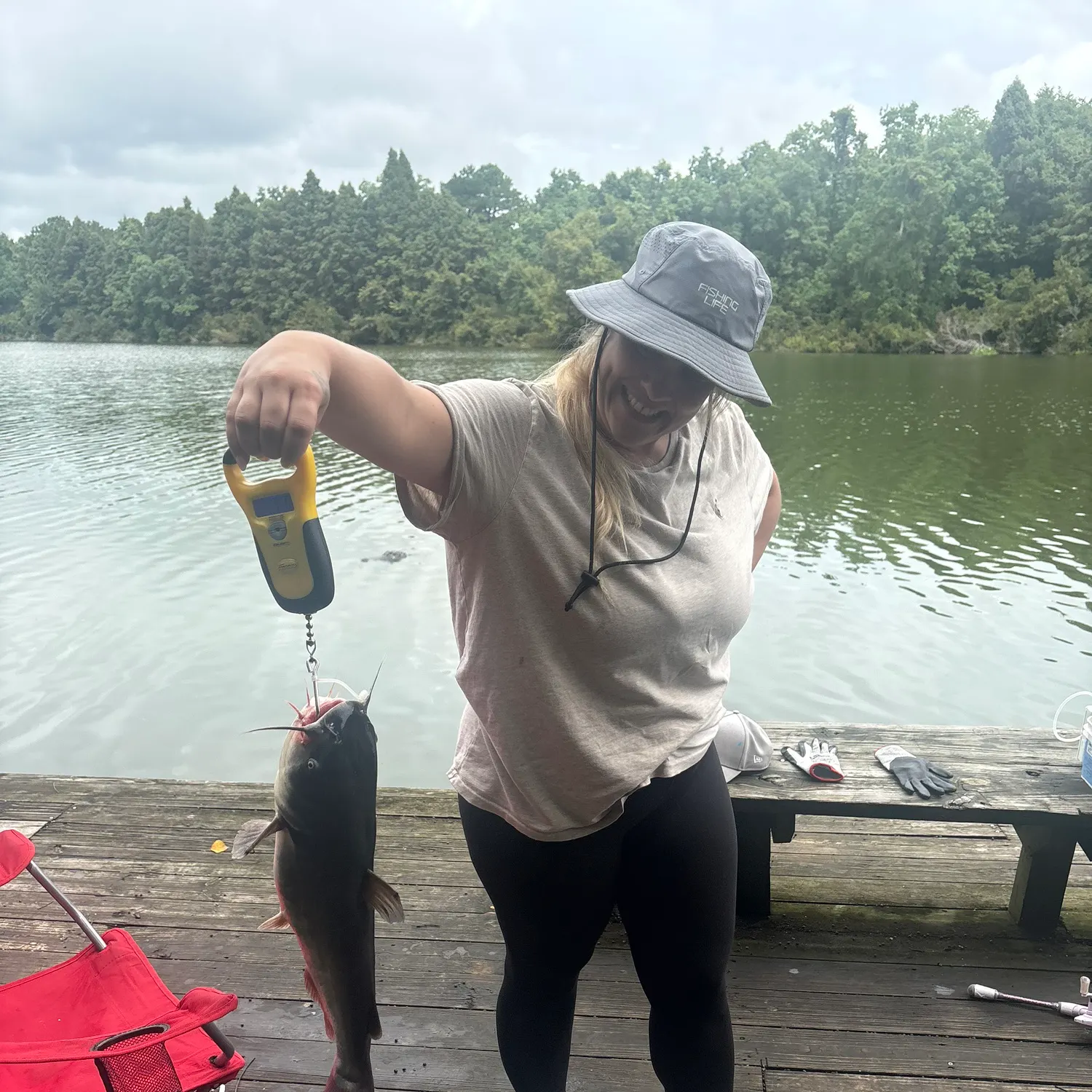 Blue catfish caught on Fishbrain