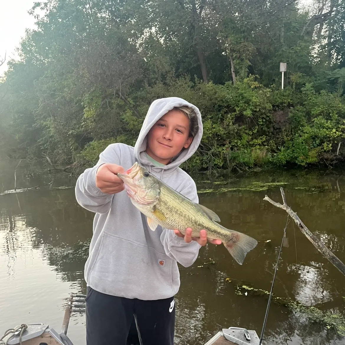 Largemouth bass caught on Fishbrain