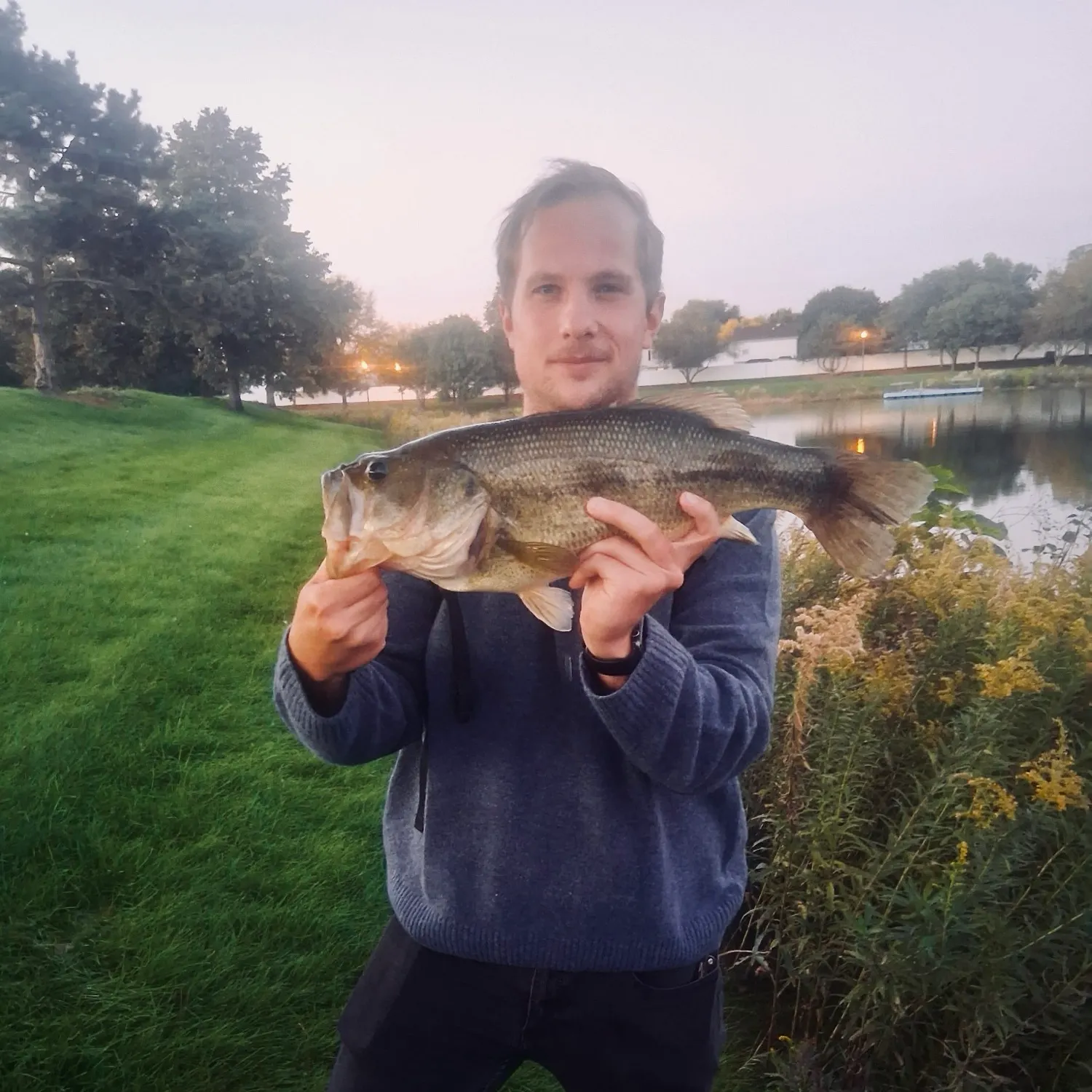 Largemouth bass caught on Fishbrain