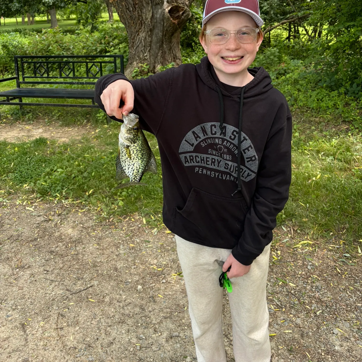 Black crappie caught on Fishbrain