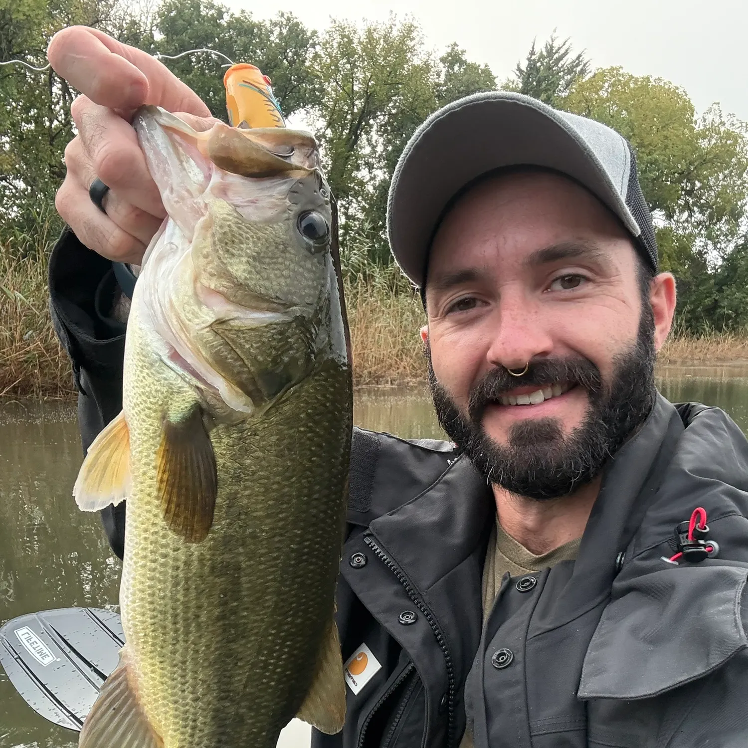 Largemouth bass caught on Fishbrain