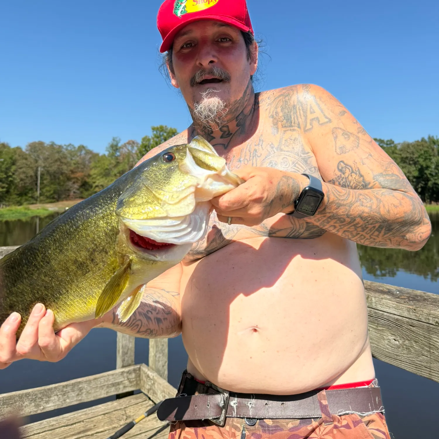 Largemouth bass caught on Fishbrain