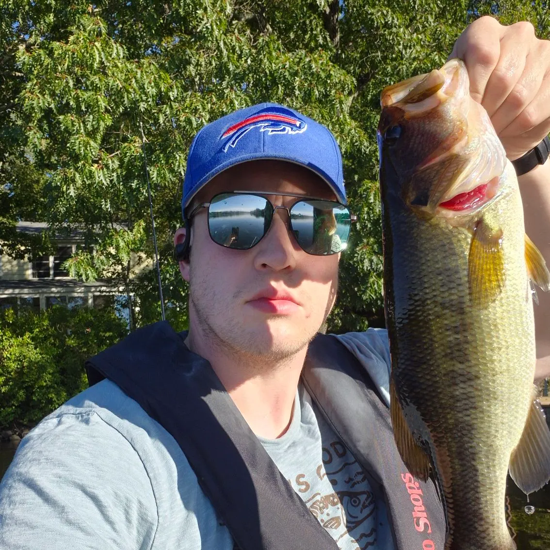 Largemouth bass caught on Fishbrain