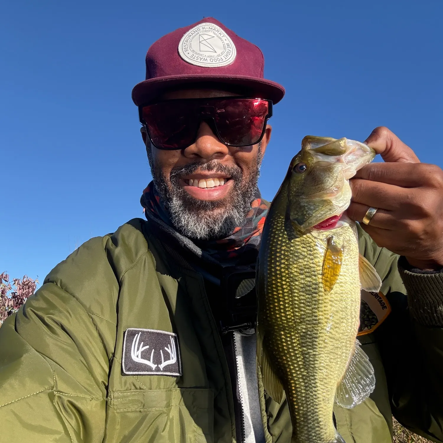 Largemouth bass caught on Fishbrain