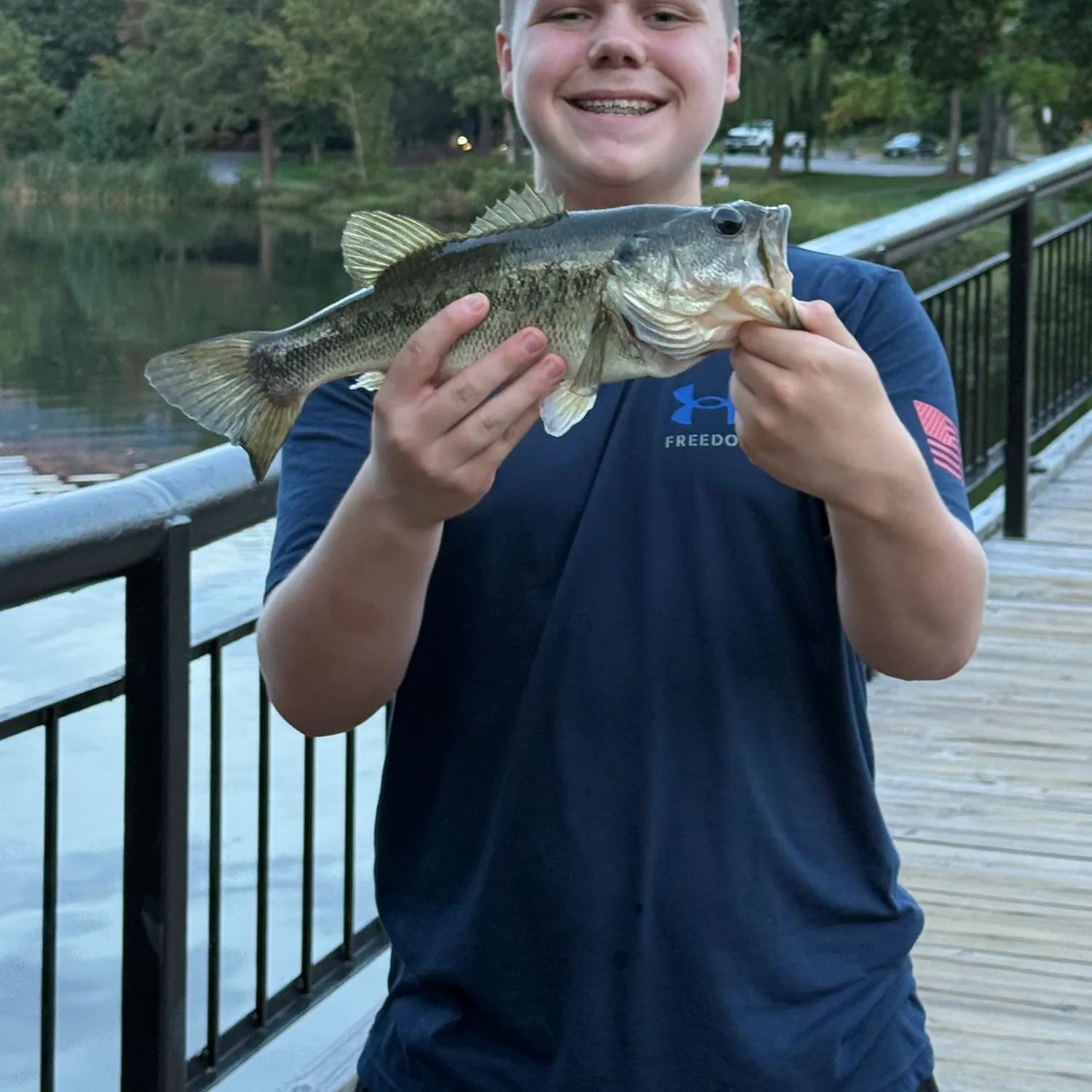 Largemouth bass caught on Fishbrain