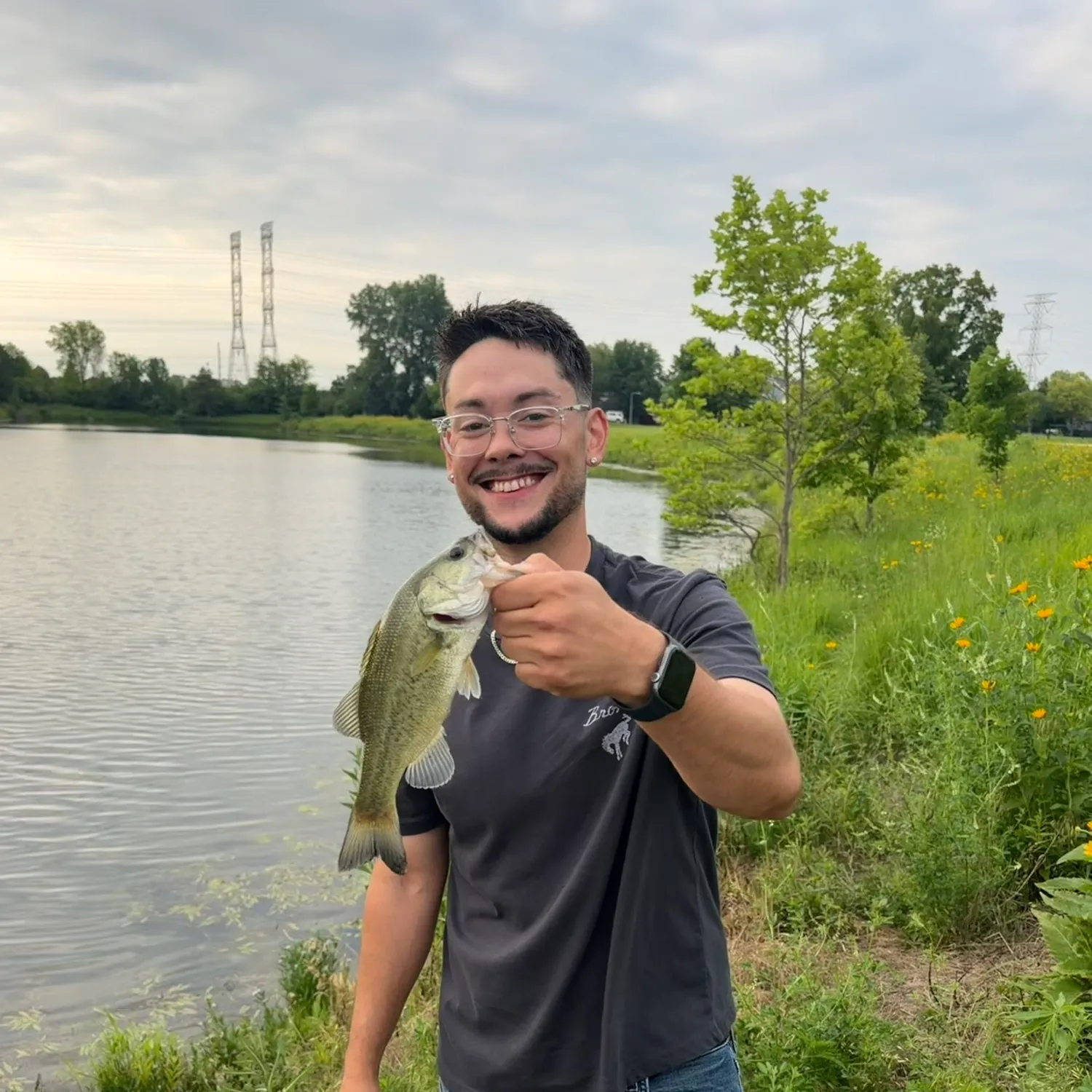 Largemouth bass caught on Fishbrain