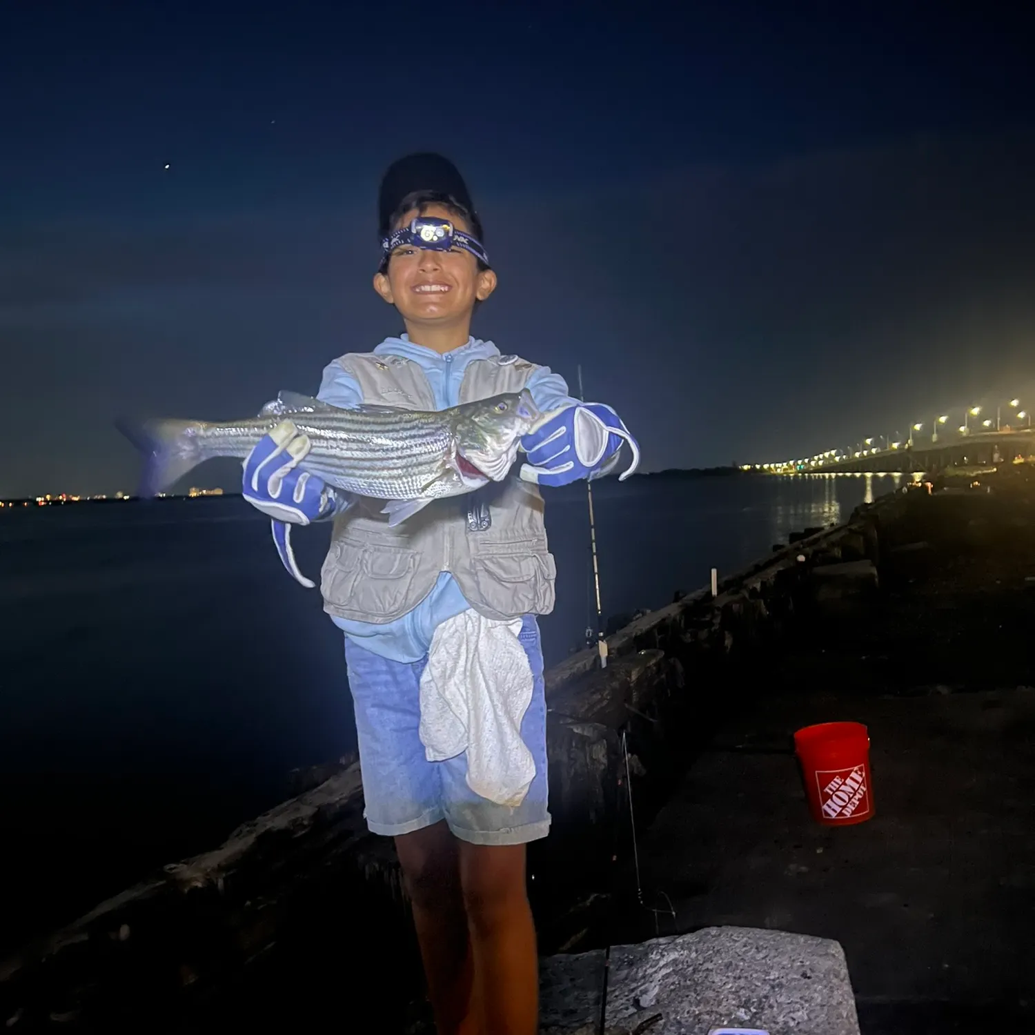 Striped bass caught on Fishbrain