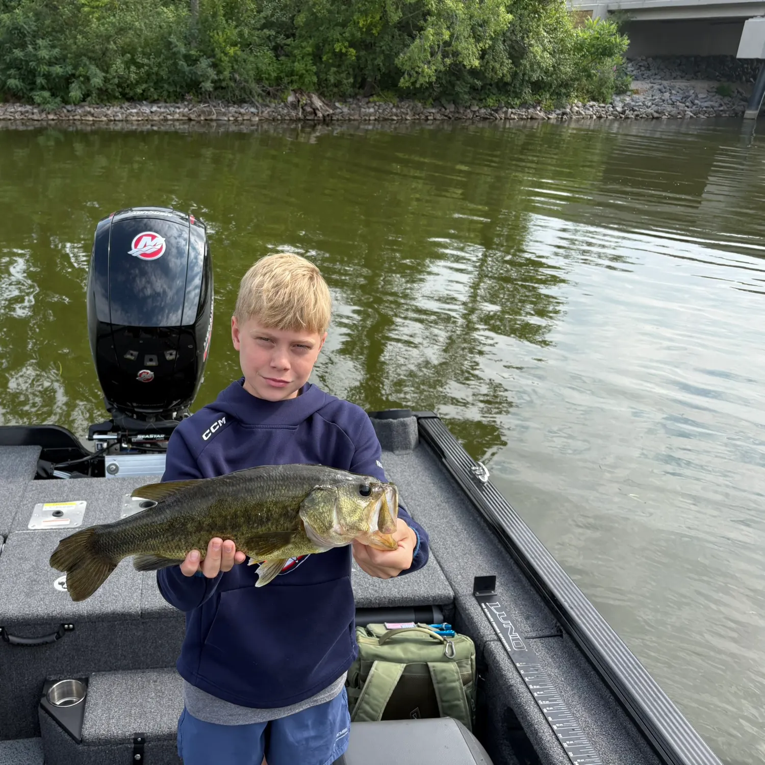 Largemouth bass caught on Fishbrain