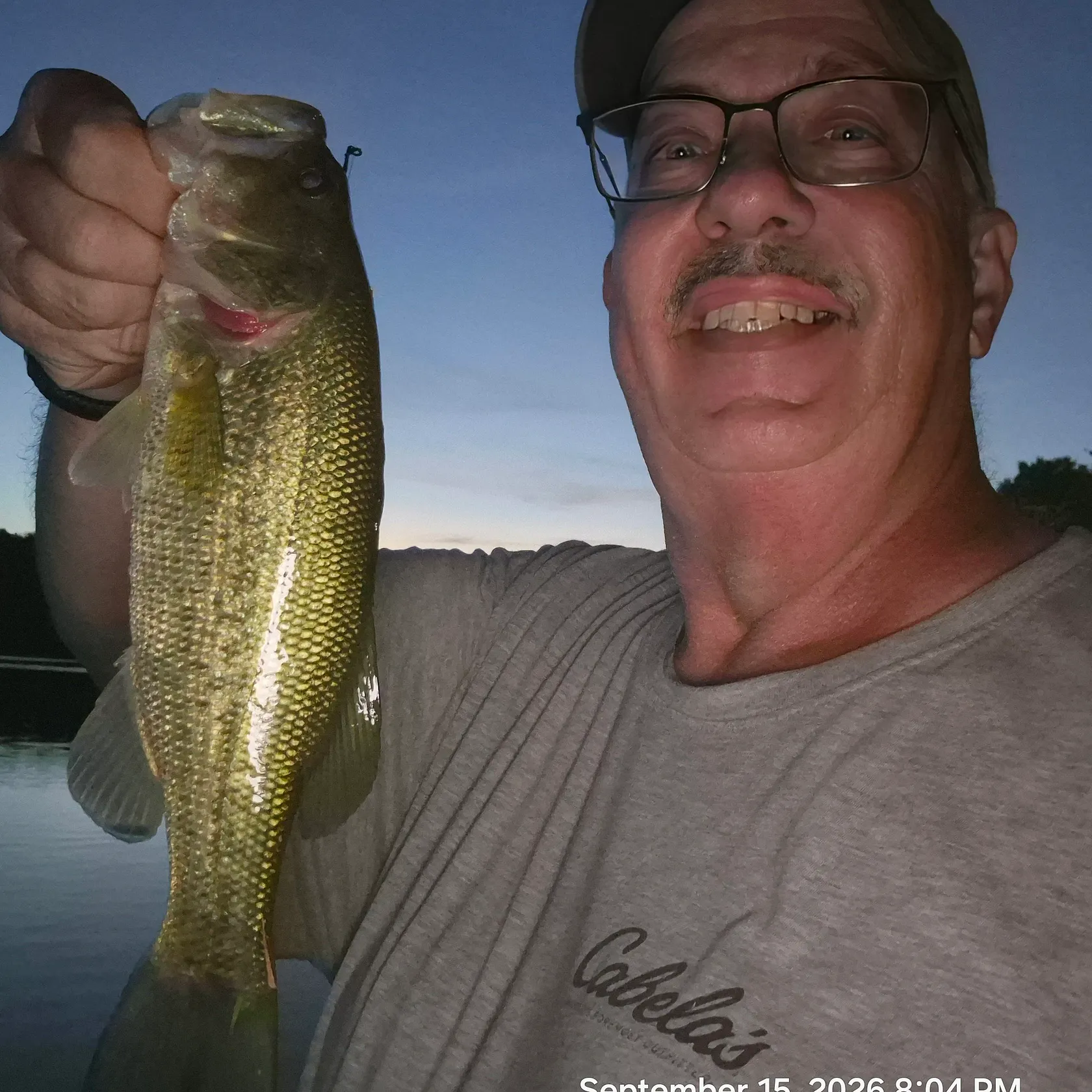 Largemouth bass caught on Fishbrain