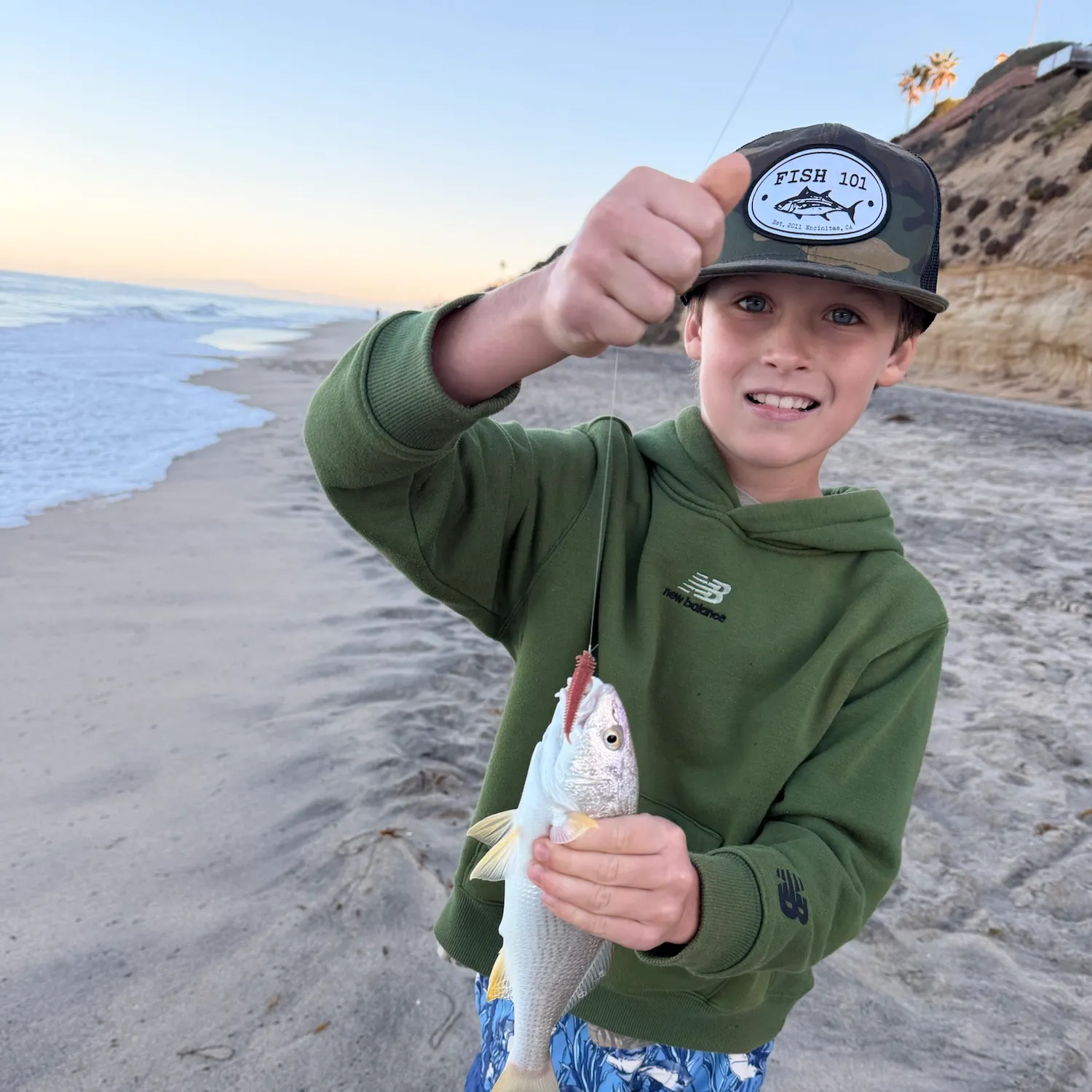 Yellowfin croaker caught on Fishbrain