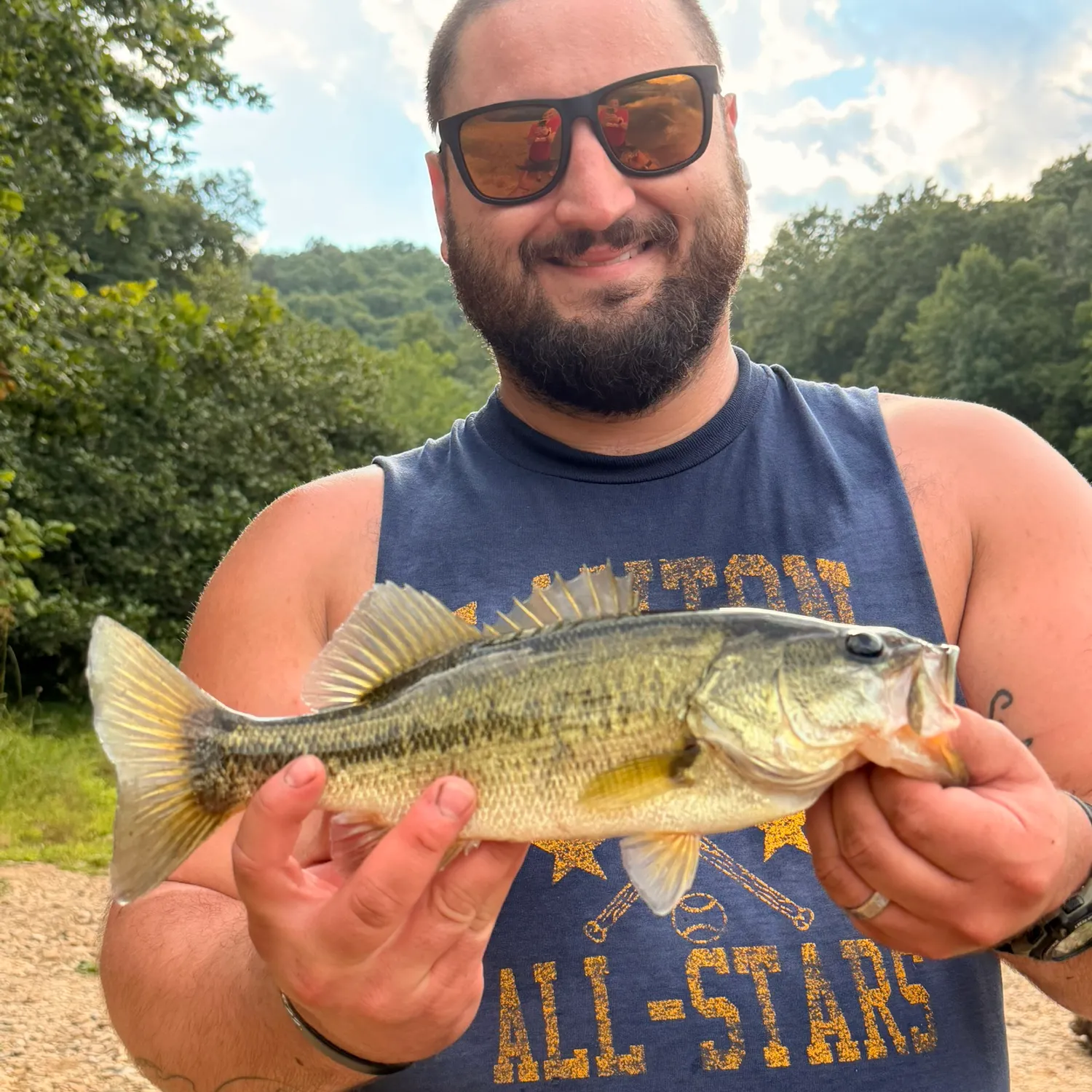 Largemouth bass caught on Fishbrain