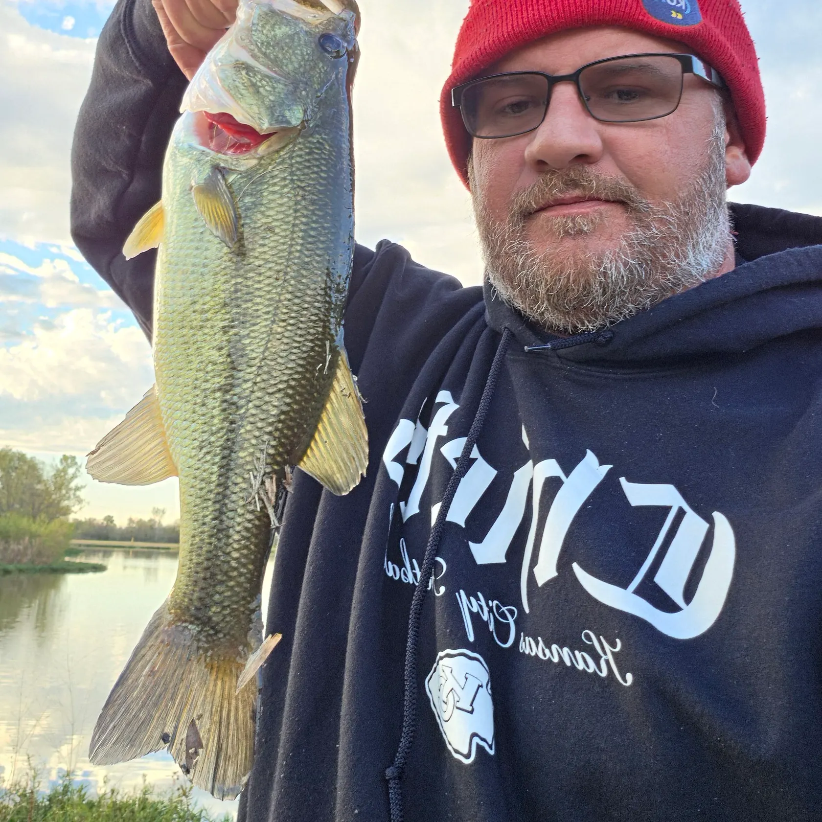 Largemouth bass caught on Fishbrain