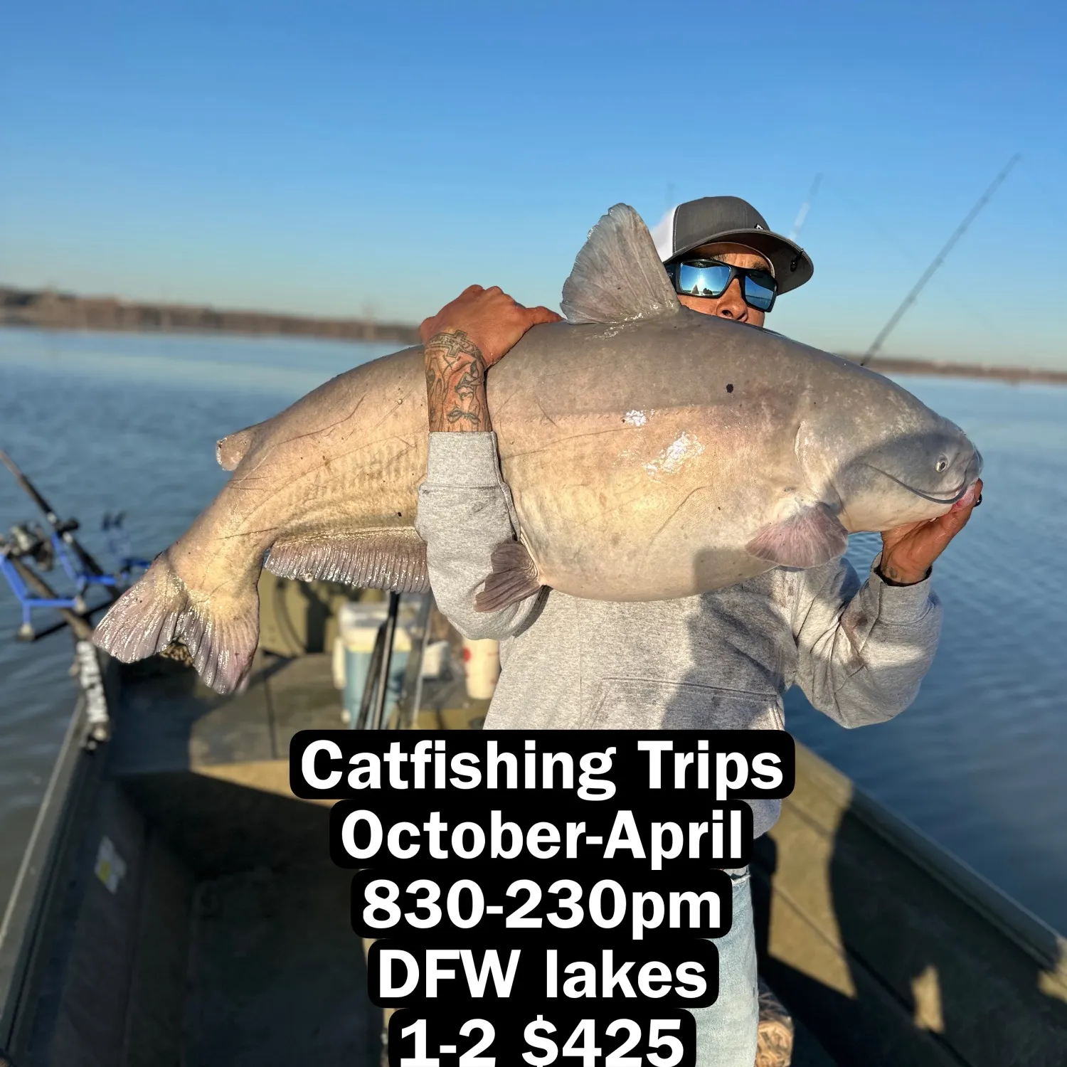 Blue catfish caught on Fishbrain