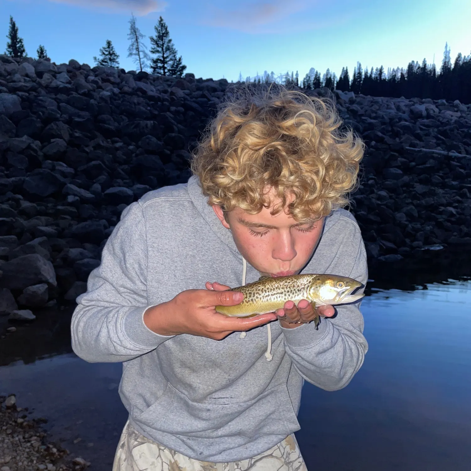 Tiger trout caught on Fishbrain