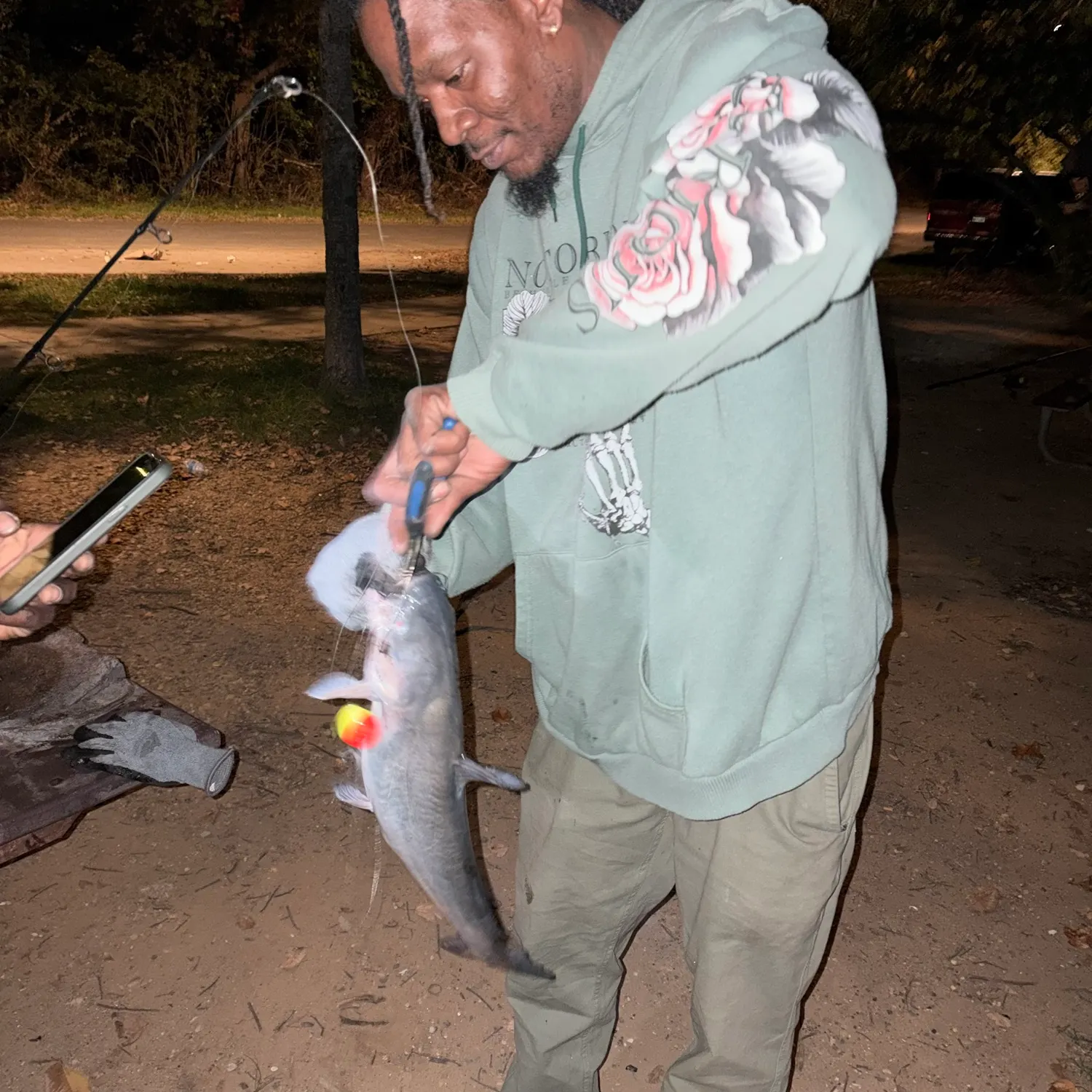 Blue catfish caught on Fishbrain