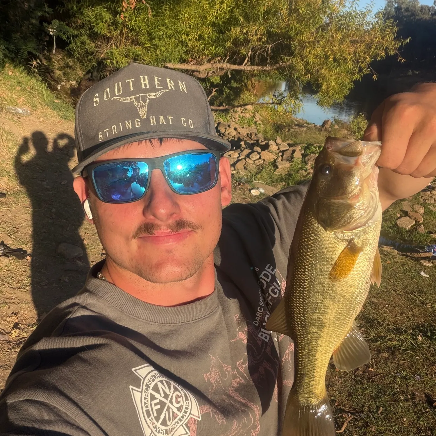 Largemouth bass caught on Fishbrain