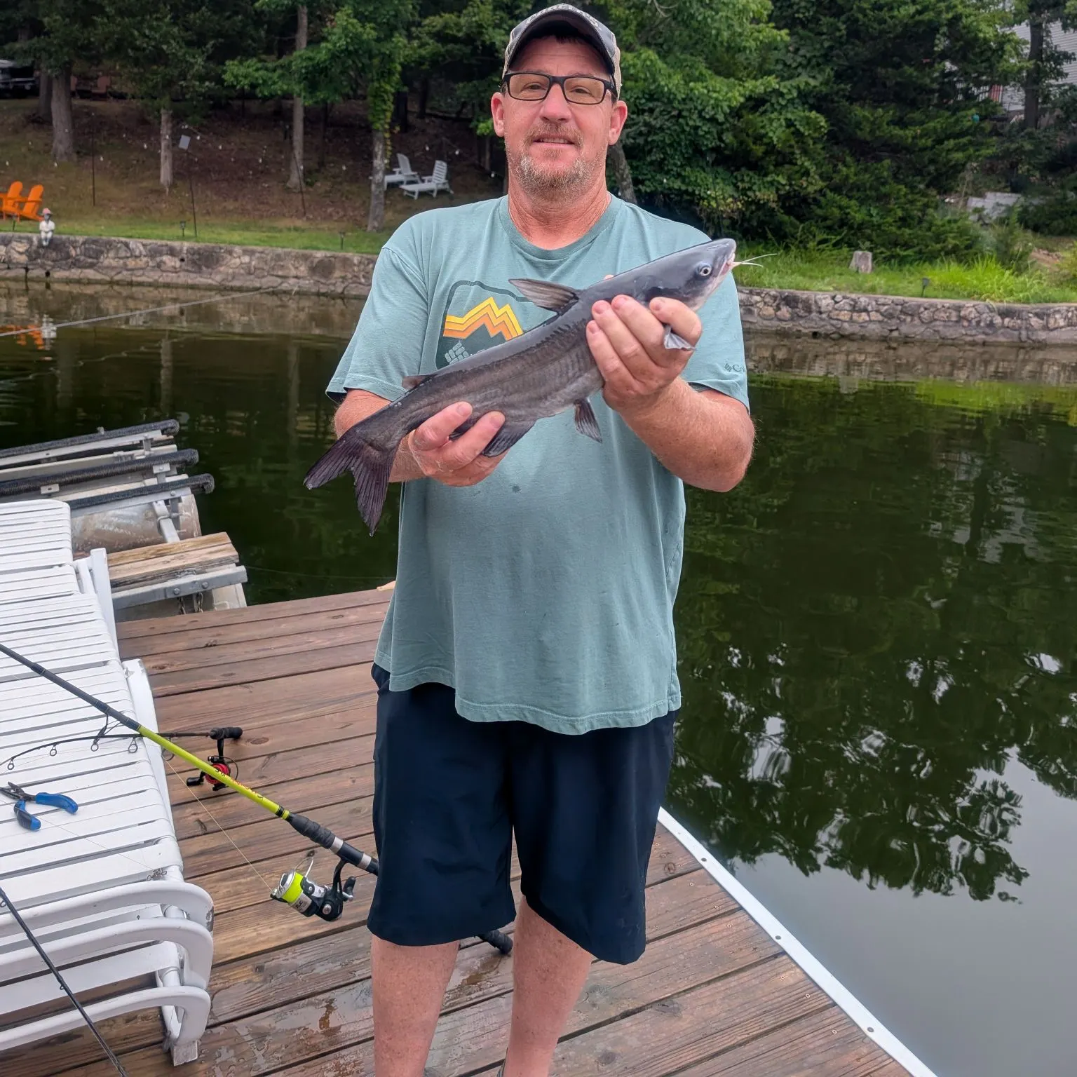 Blue catfish caught on Fishbrain