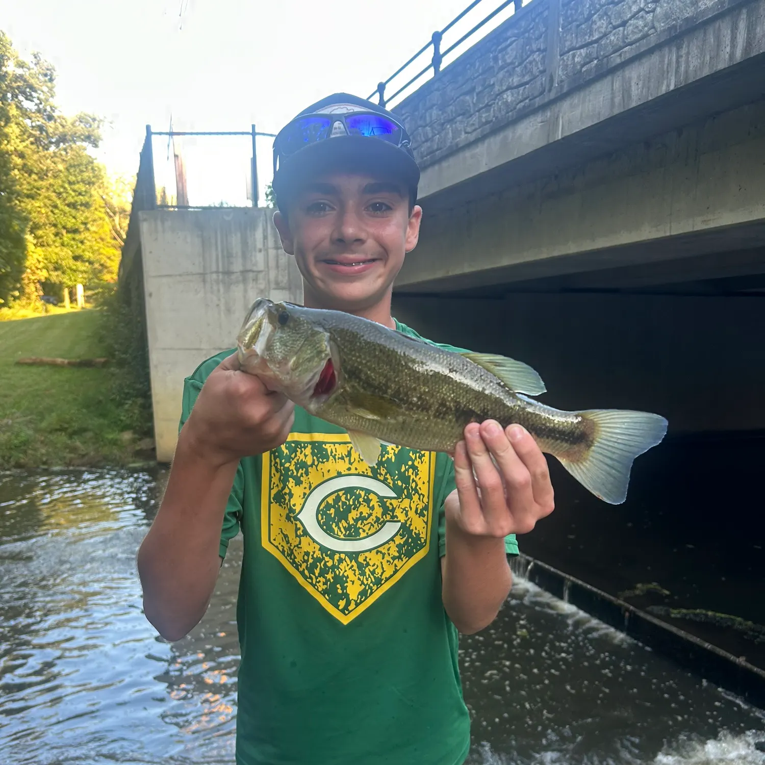 Largemouth bass caught on Fishbrain