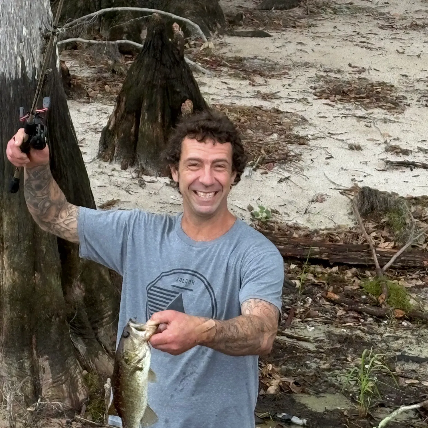 Largemouth bass caught on Fishbrain