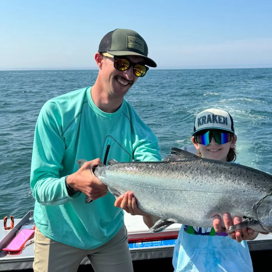 Coho salmon caught on Fishbrain