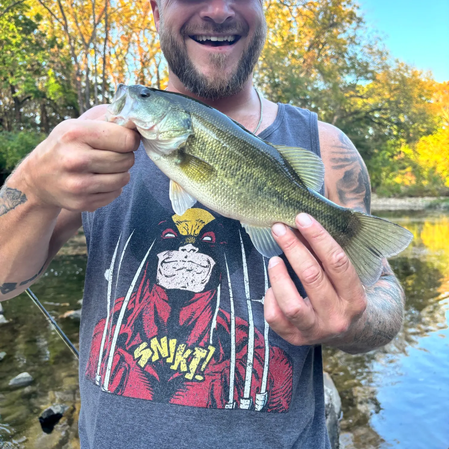 Largemouth bass caught on Fishbrain