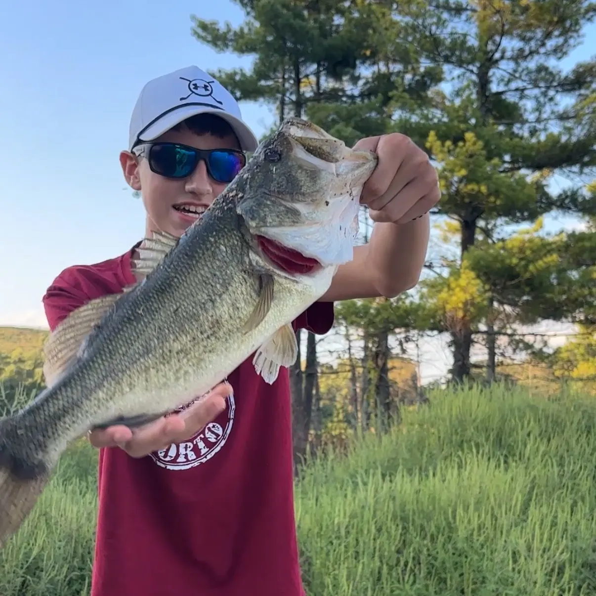 Largemouth bass caught on Fishbrain