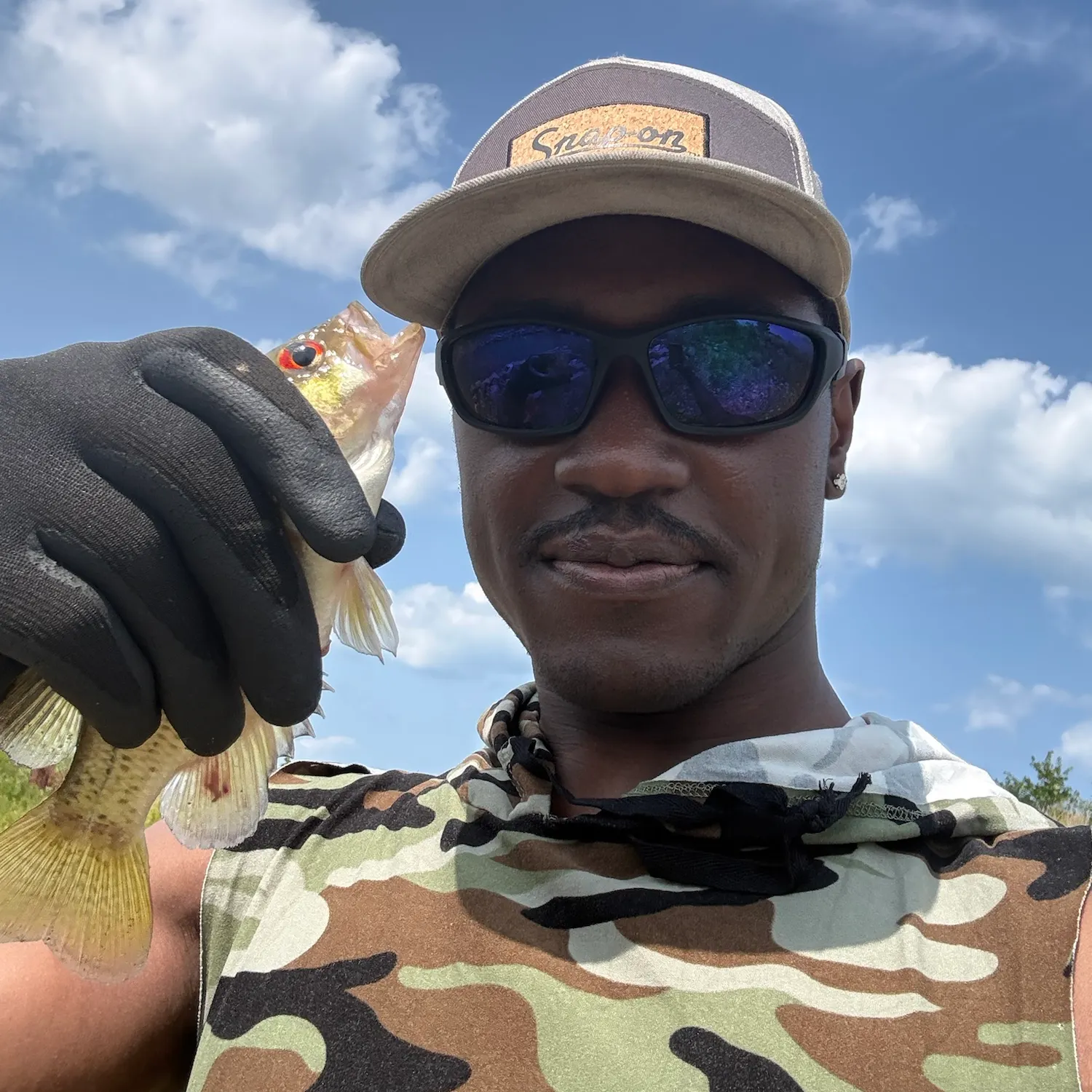 Green sunfish caught on Fishbrain