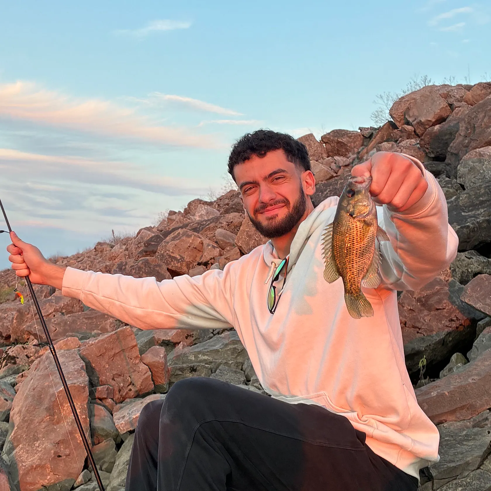 Rock bass caught on Fishbrain