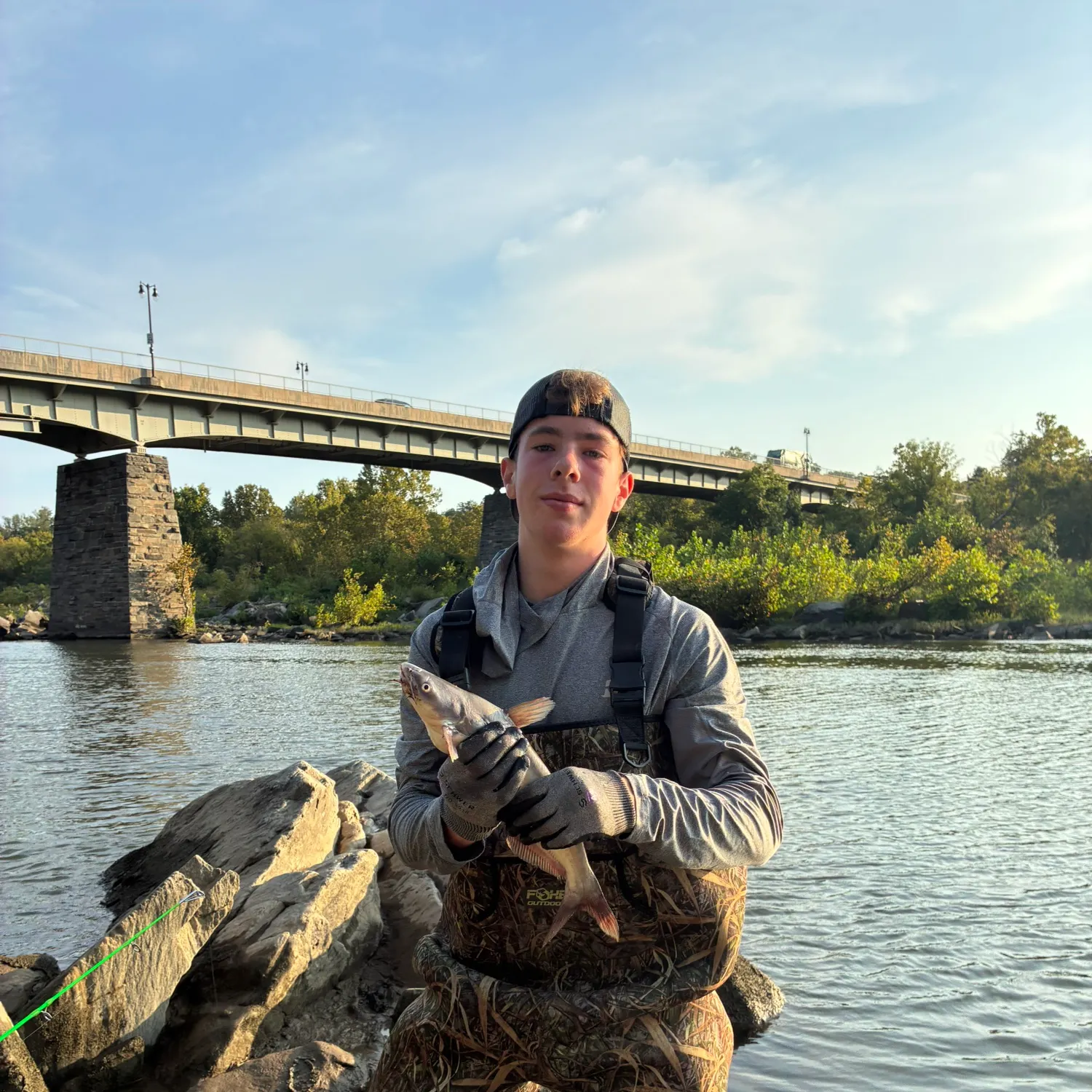 Blue catfish caught on Fishbrain