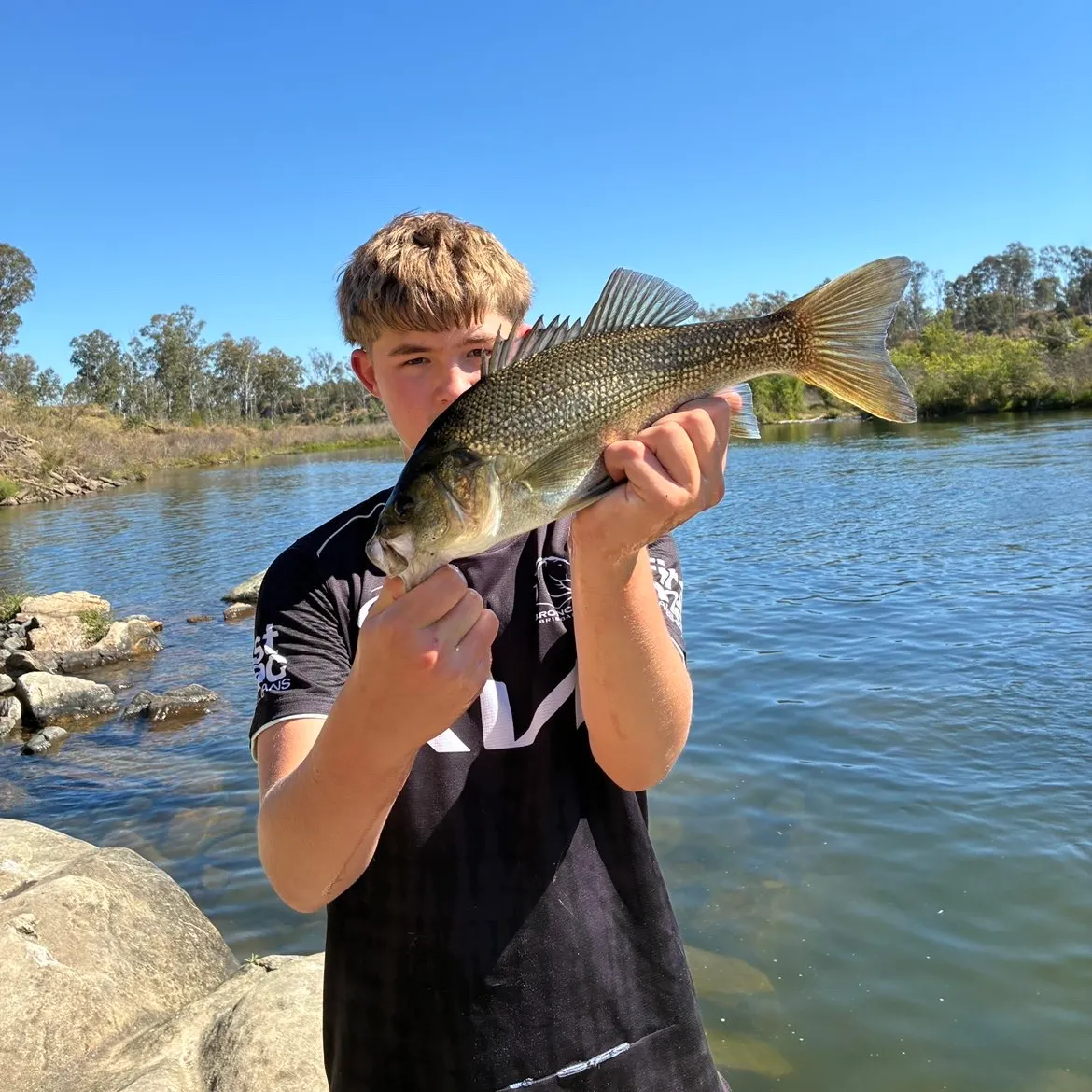 Australian bass caught on Fishbrain