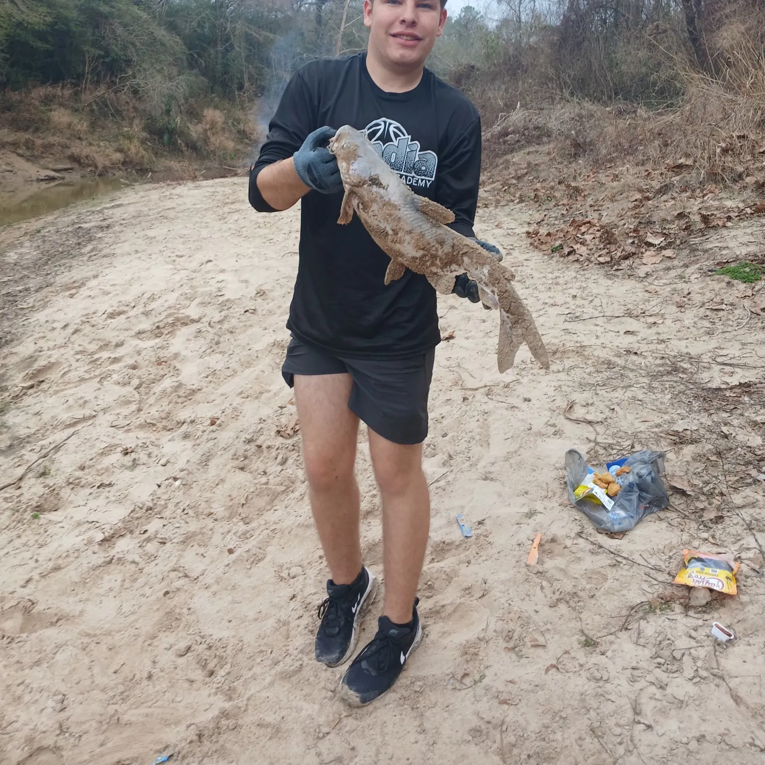 Blue catfish caught on Fishbrain