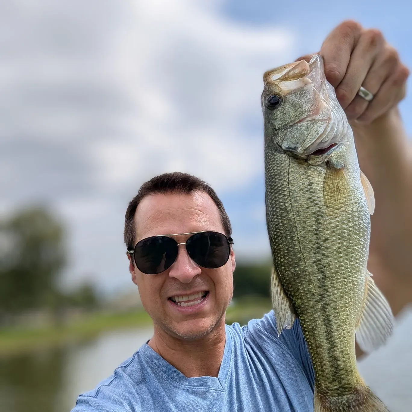 Largemouth bass caught on Fishbrain