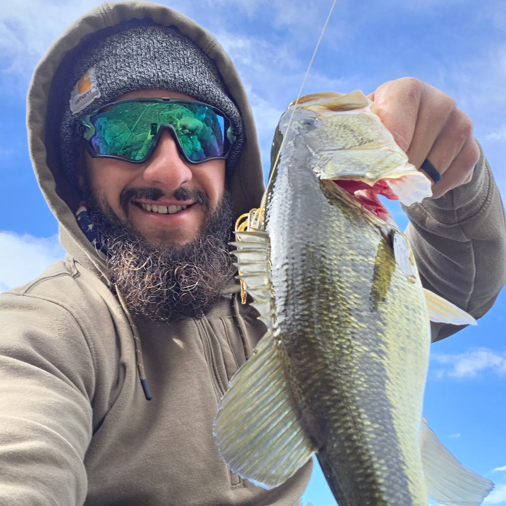 Largemouth bass caught on Fishbrain