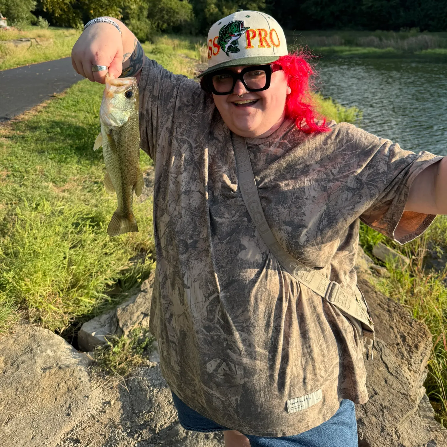 Largemouth bass caught on Fishbrain