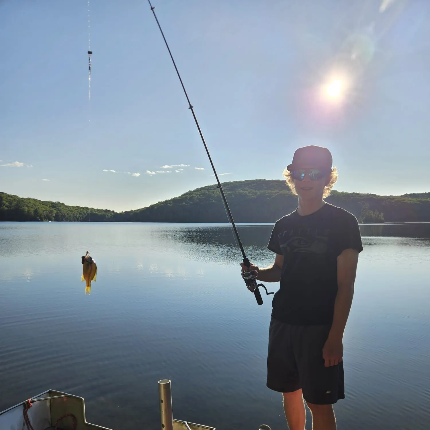 Green sunfish caught on Fishbrain
