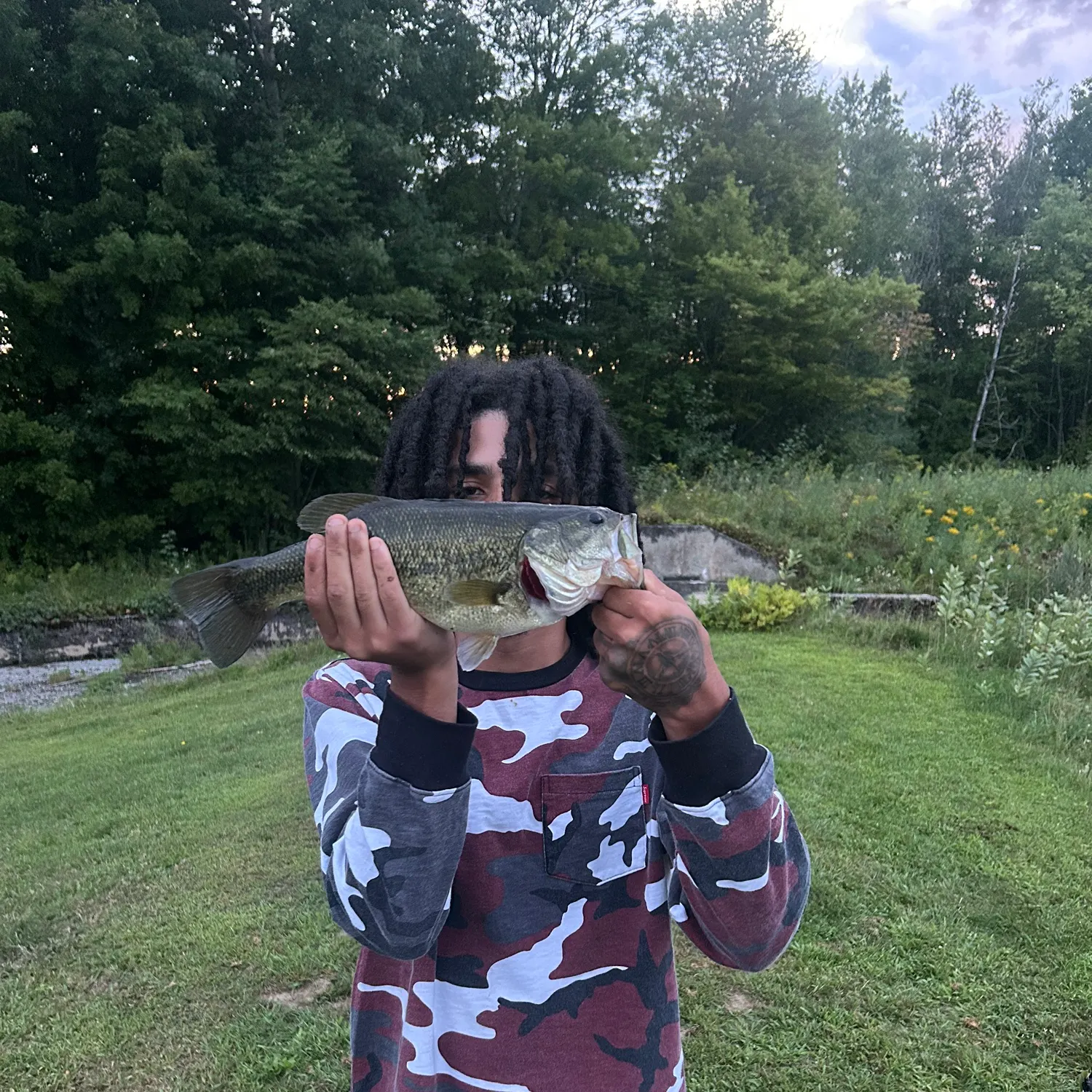 Largemouth bass caught on Fishbrain