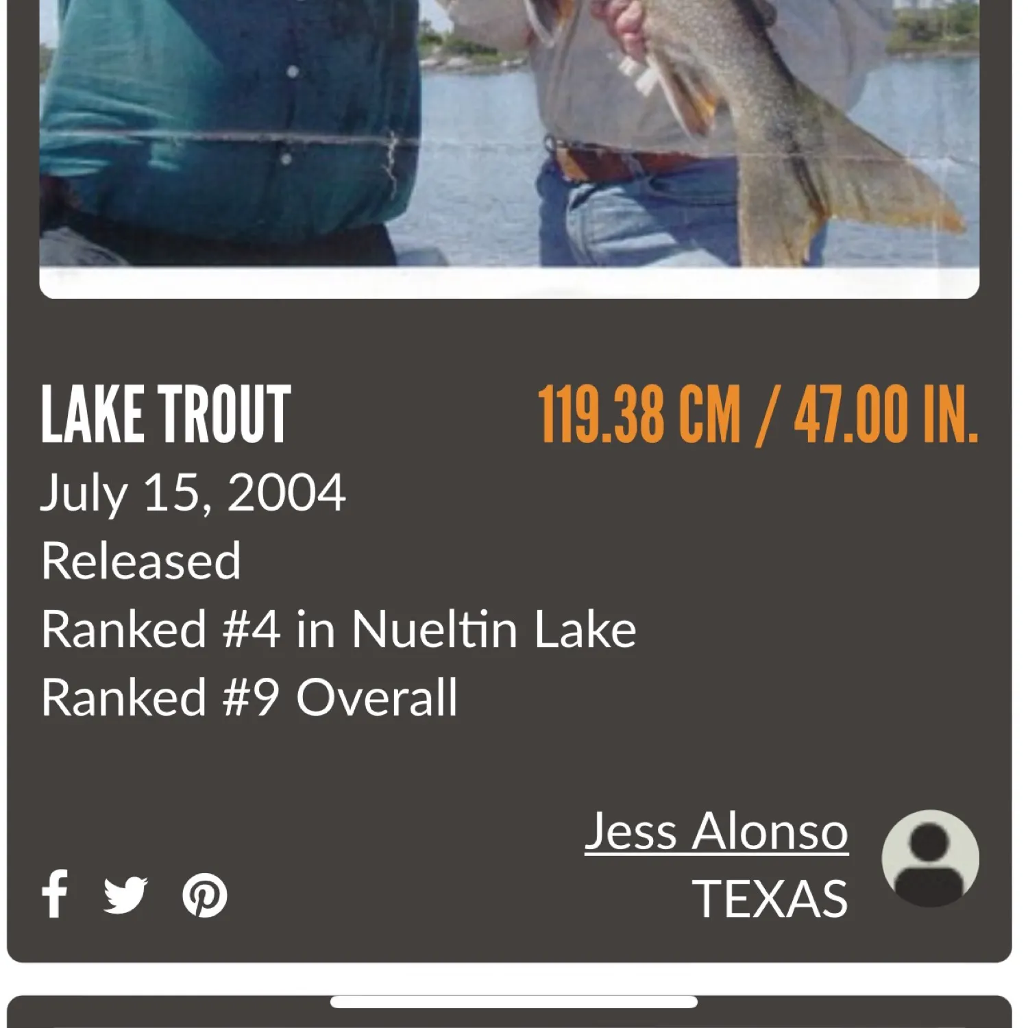 recently logged catches