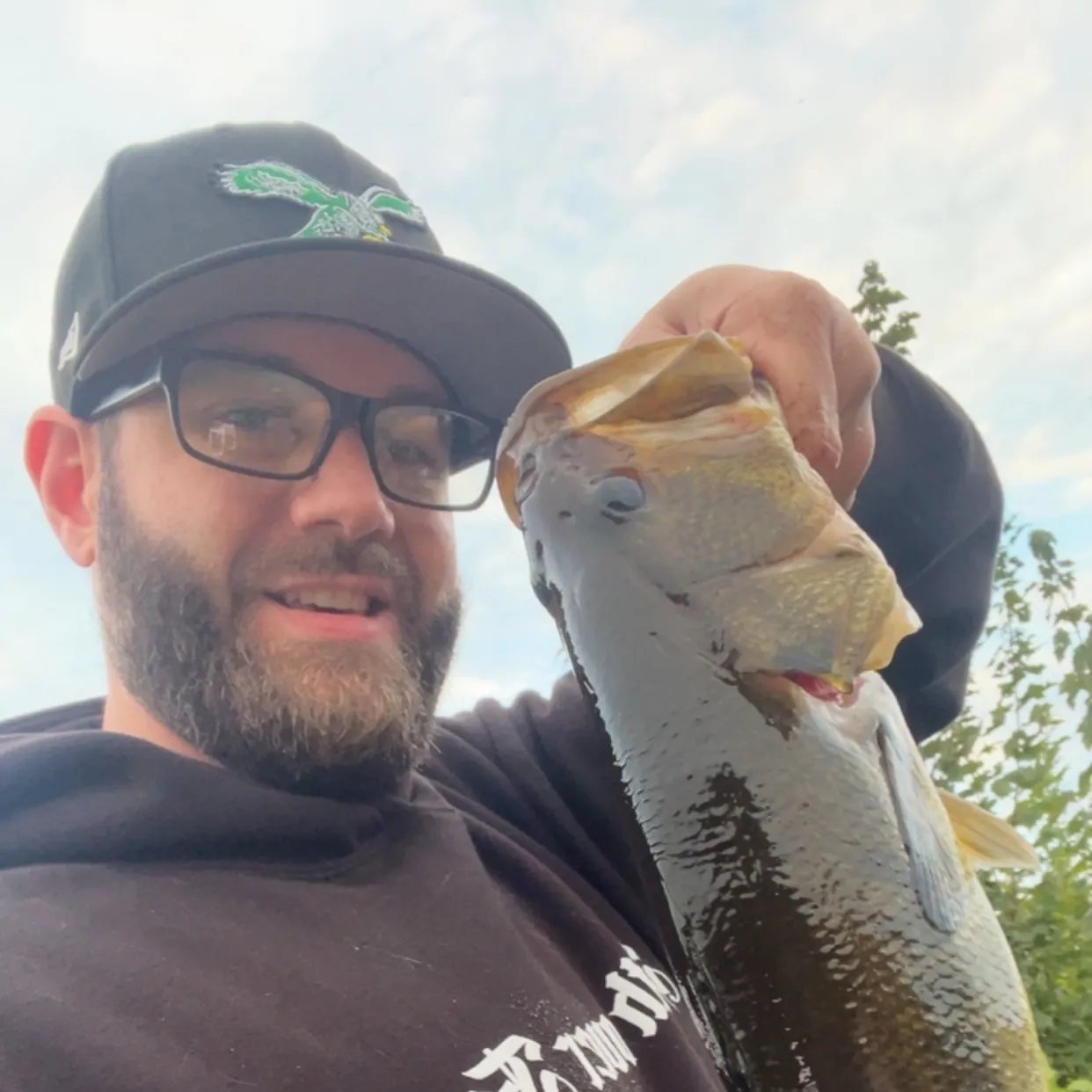 Largemouth bass caught on Fishbrain