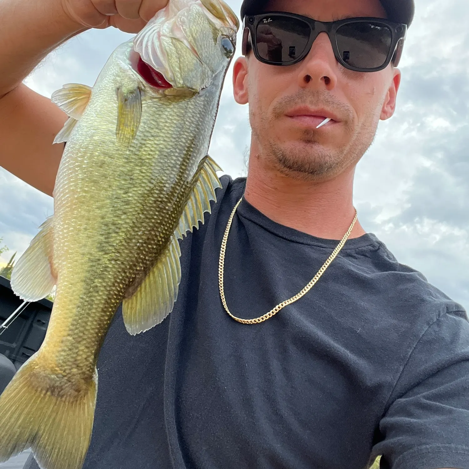 Largemouth bass caught on Fishbrain